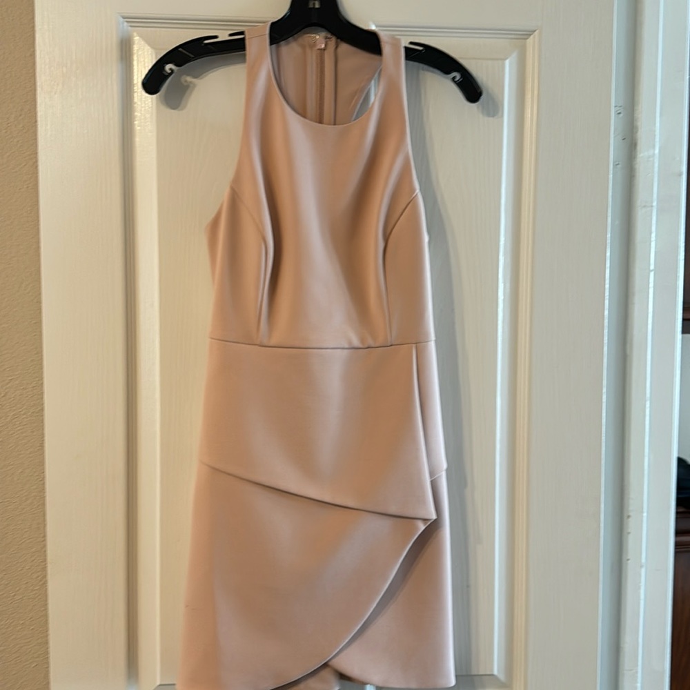 Dusty pink halter mini dress by BCBG